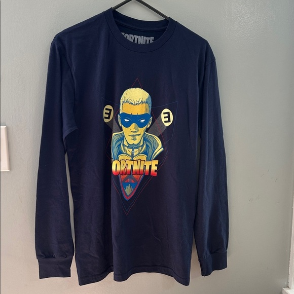 Eminem Limited Edition X Fortnite Longsleeve Navy Blue Shirt Size M - Picture 6 of 7
